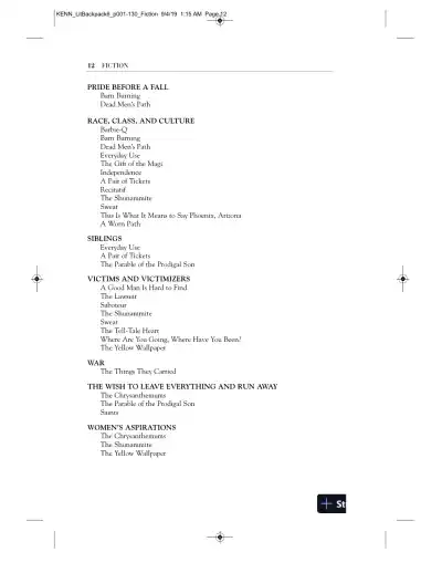 Backpack Literature: An Introduction to Fiction, Poetry, Drama, and Writing, 6th Edition Solution Manual - Page 16 preview image