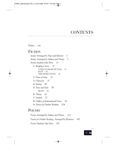 Backpack Literature: An Introduction to Fiction, Poetry, Drama, and Writing, 6th Edition Solution Manual - Page 3 preview image