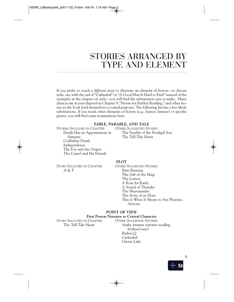Backpack Literature: An Introduction to Fiction, Poetry, Drama, and Writing, 6th Edition Solution Manual, page 7