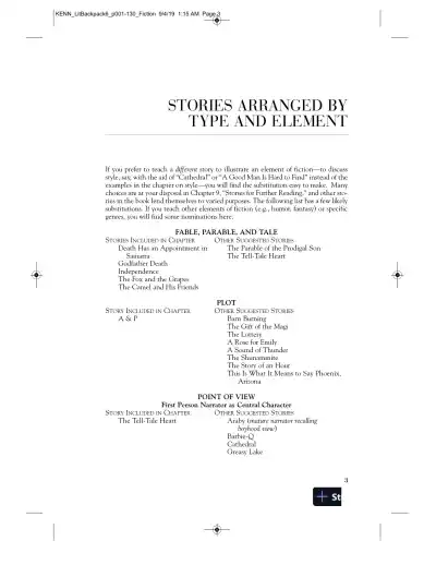 Backpack Literature: An Introduction to Fiction, Poetry, Drama, and Writing, 6th Edition Solution Manual - Page 7 preview image