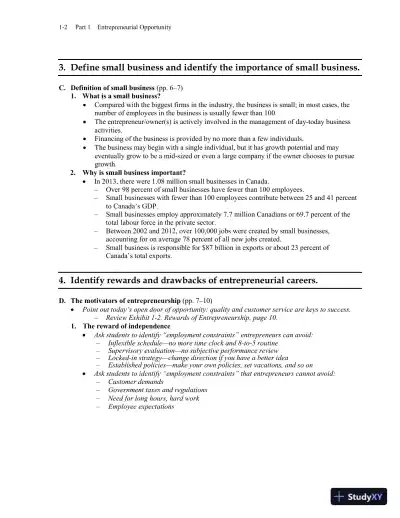 Small Business Management, Sixth Canadian Edition Solution Manual - Page 8 preview image
