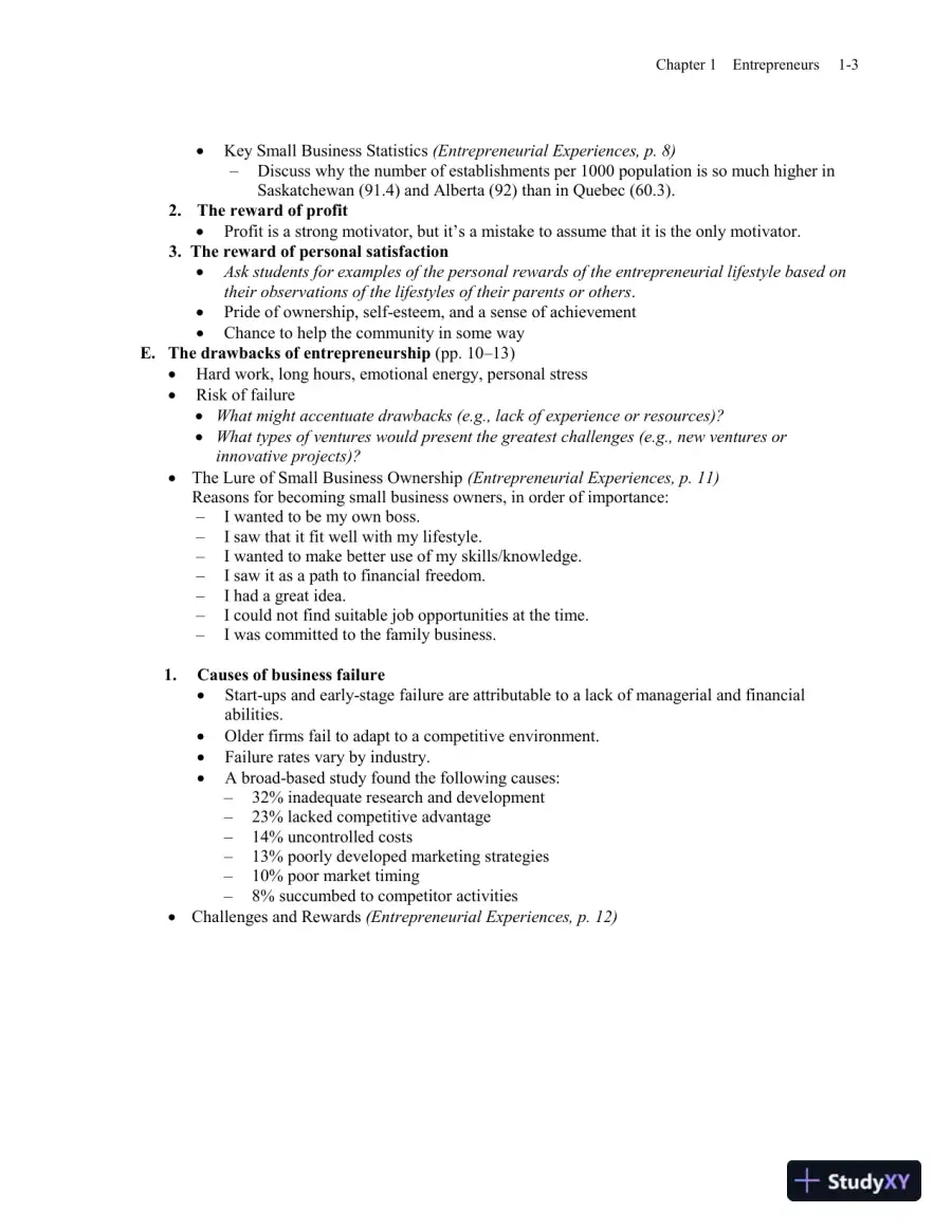 Small Business Management, Sixth Canadian Edition Solution Manual, page 9
