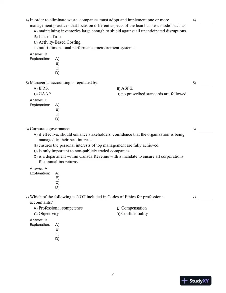 Introduction To Managerial Accounting, Fifth Canadian Edition Test Bank, page 3