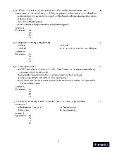 Introduction To Managerial Accounting, Fifth Canadian Edition Test Bank - Page 3 preview image