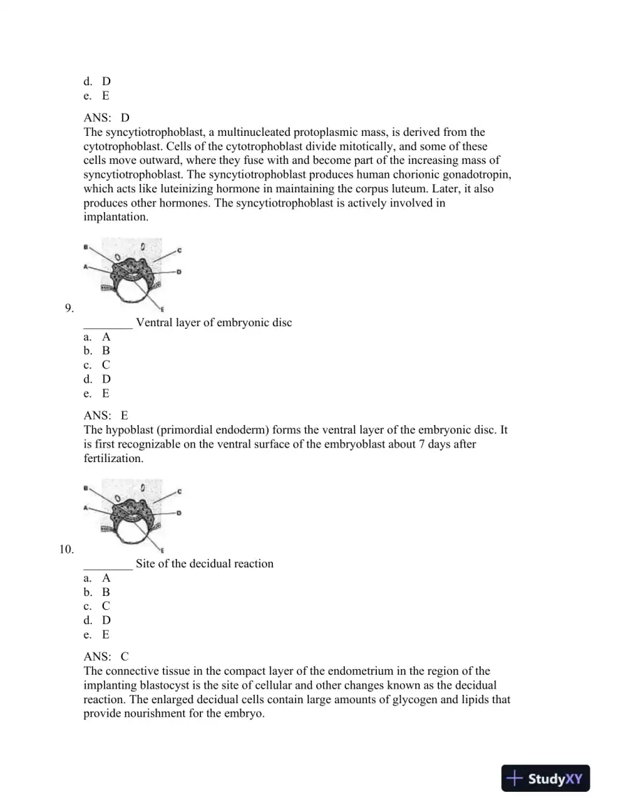 The Developing Human: Clinically Oriented Embryology, 9th Edition Test Bank, page 15