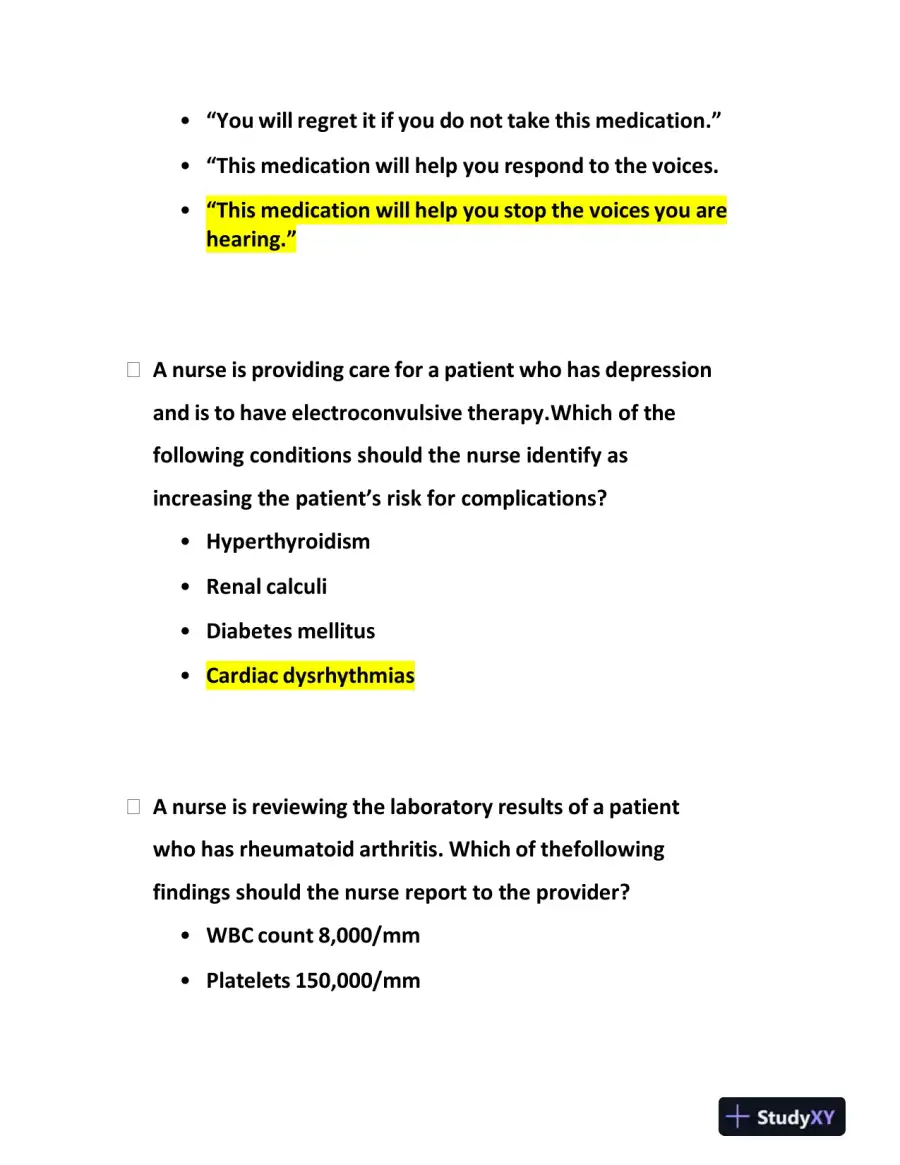 2023-2024 ATI RN Clinical Analysis Comprehensive Predictor Exam With Answers (173 Solved Questions), page 3