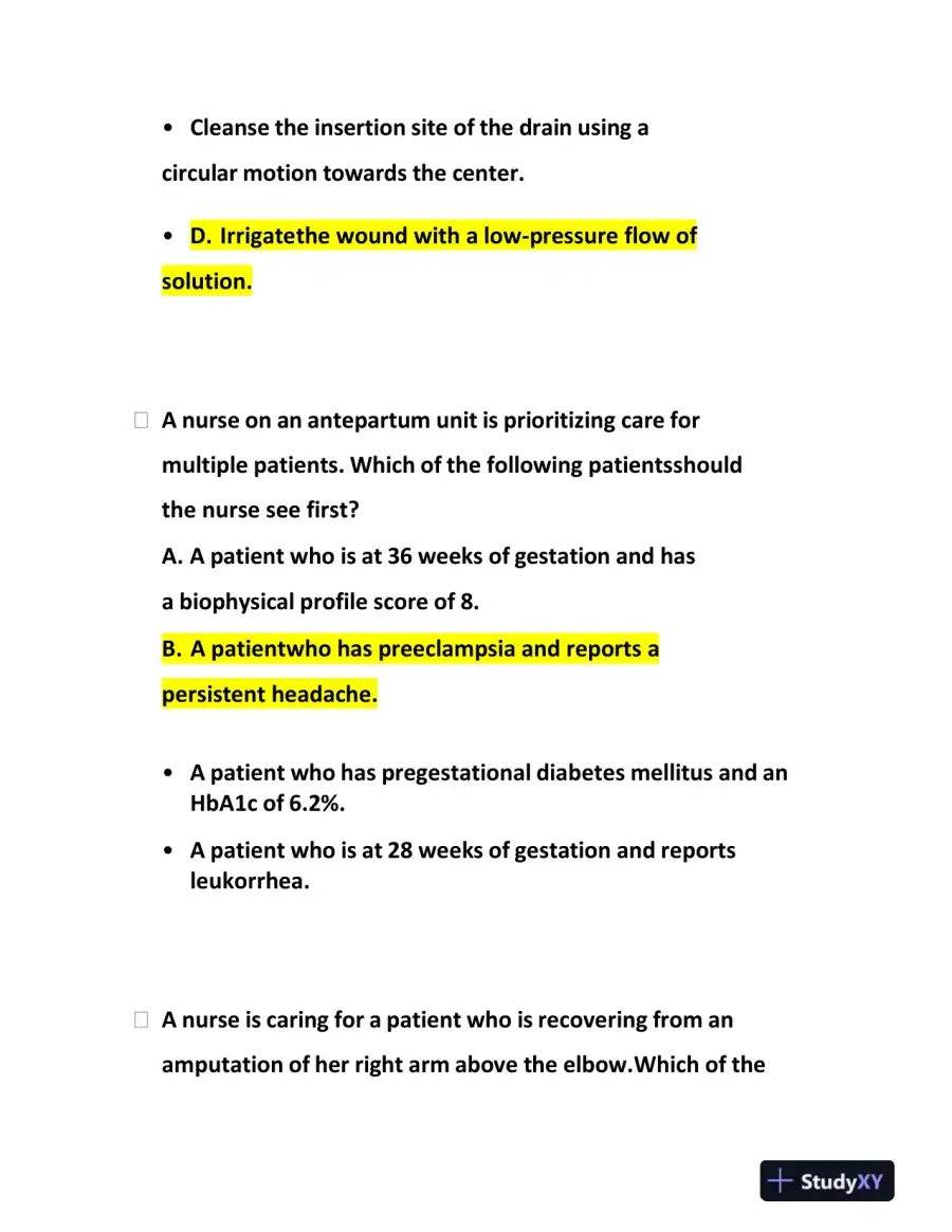 2023-2024 ATI RN Clinical Analysis Comprehensive Predictor Exam With Answers (173 Solved Questions), page 7