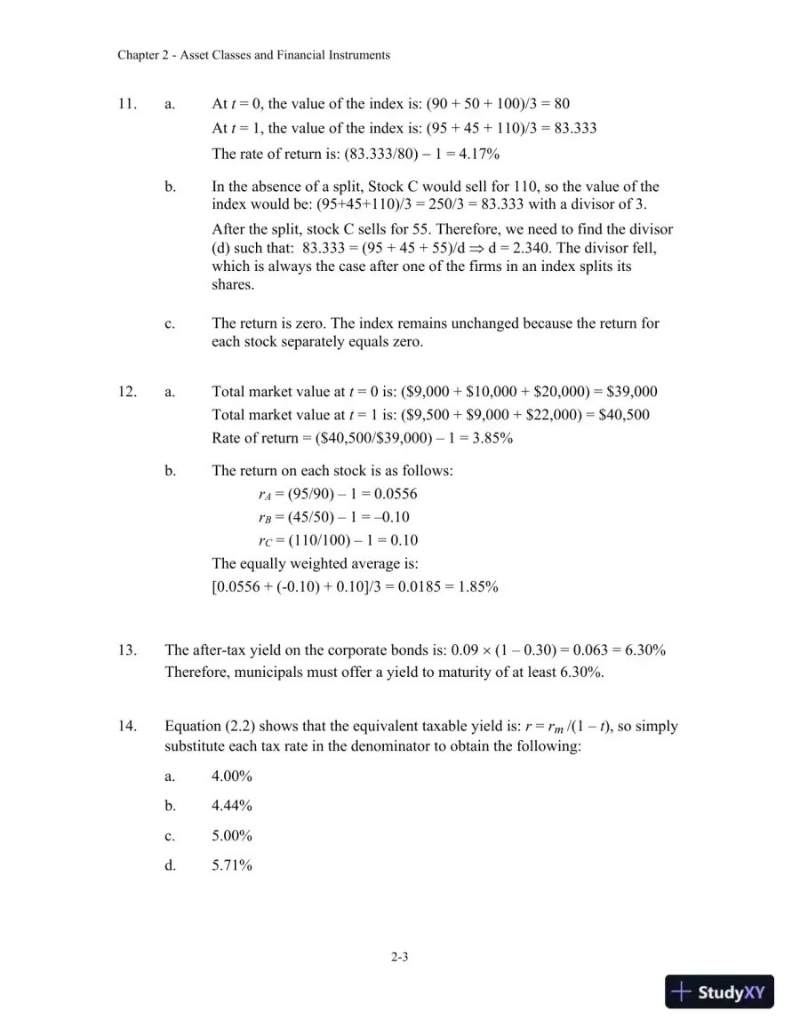 Solution Manual For Investments, 12th Edition, page 10