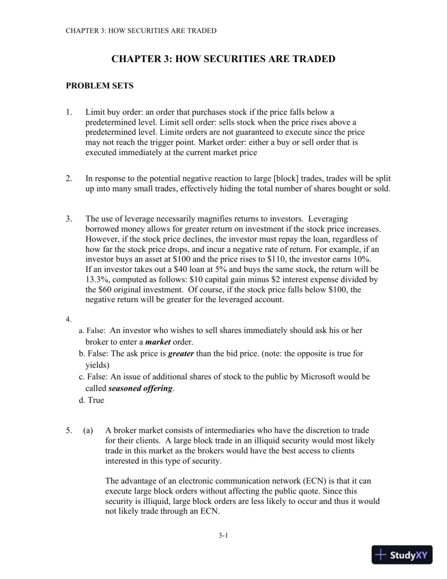 Solution Manual For Investments, 12th Edition, page 14