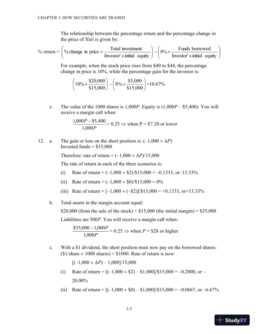 Solution Manual For Investments, 12th Edition, page 18