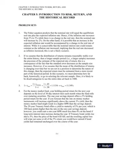 Solution Manual For Investments, 12th Edition - Page 27 preview image