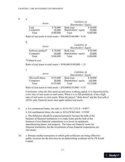Solution Manual For Investments, 12th Edition - Page 4 preview image
