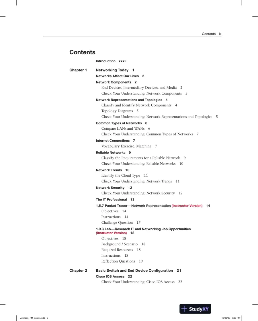 Solution Manual for Introduction to Networks Labs and Study Guide (CCNAv7), page 5