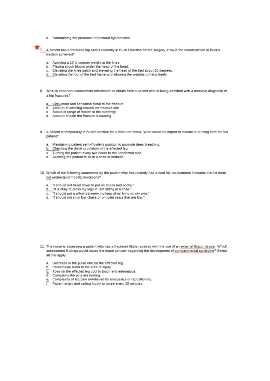 Musculoskeletal NCLEX Questions, page 2