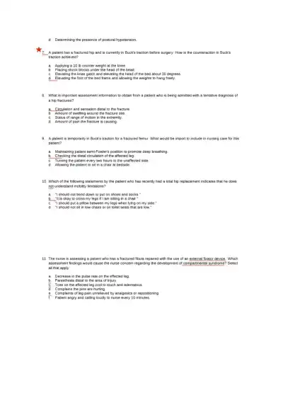 Musculoskeletal NCLEX Questions - Page 2 preview image