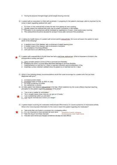Musculoskeletal NCLEX Questions - Page 4 preview image