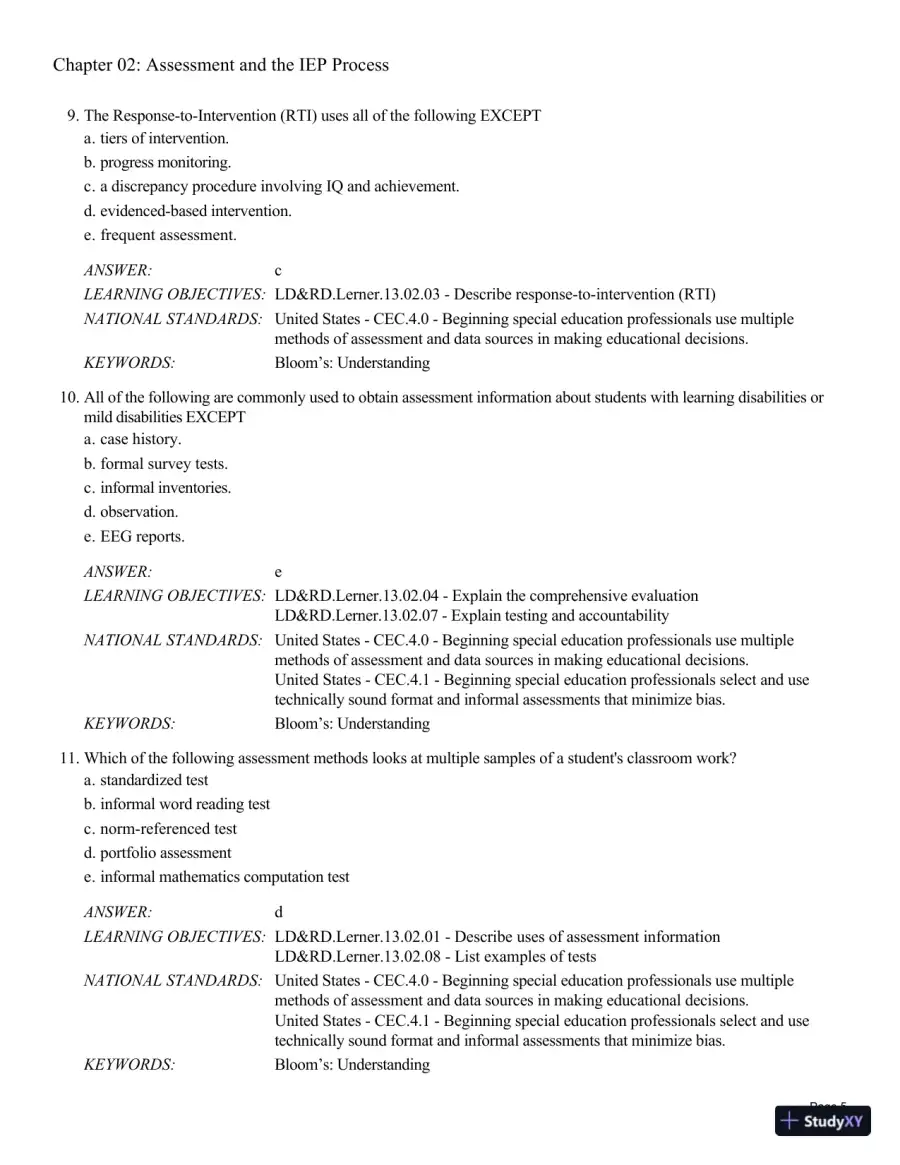 Test Bank For Learning Disabilities and Related Disabilities: Strategies for Success 13th Edition Test Bank, page 19