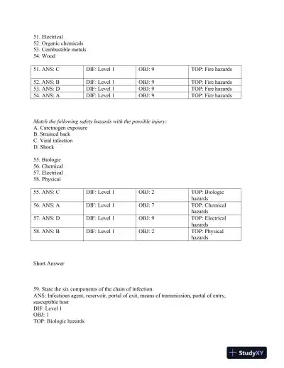 Urinalysis and Body Fluids 6th Edition Test Bank - Page 16 preview image