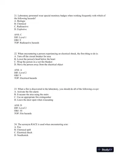 Urinalysis and Body Fluids 6th Edition Test Bank - Page 8 preview image