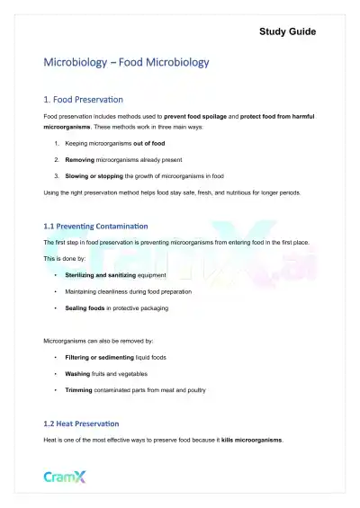 Microbiology - Food Microbiology - Page 1 preview image