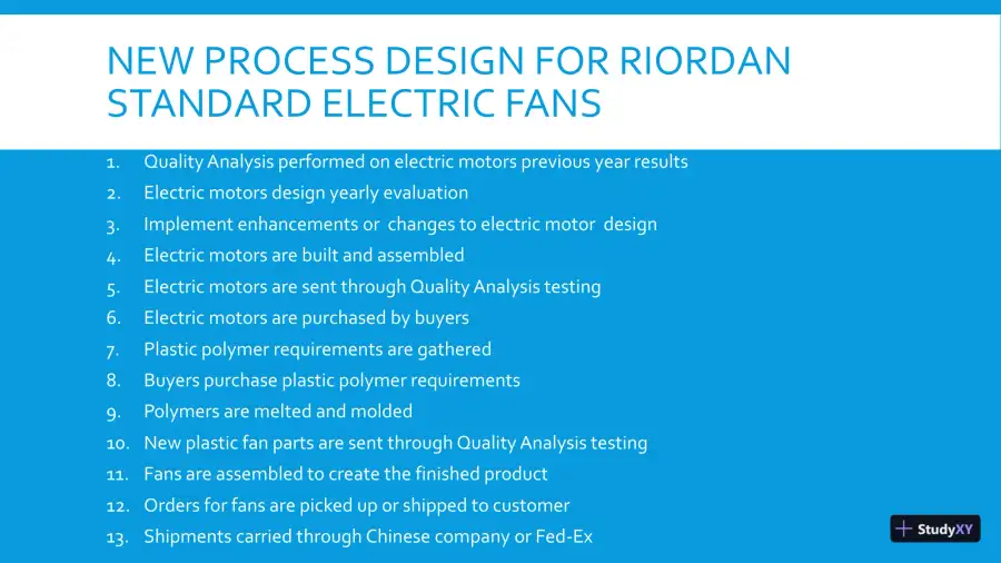 Riordan Manufacturing Process Improvement, page 4