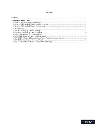 Solution Manual for Newtonian Tasks Inspired by Physics Education Research: nTIPERs, 1st Edition - Page 3 preview image