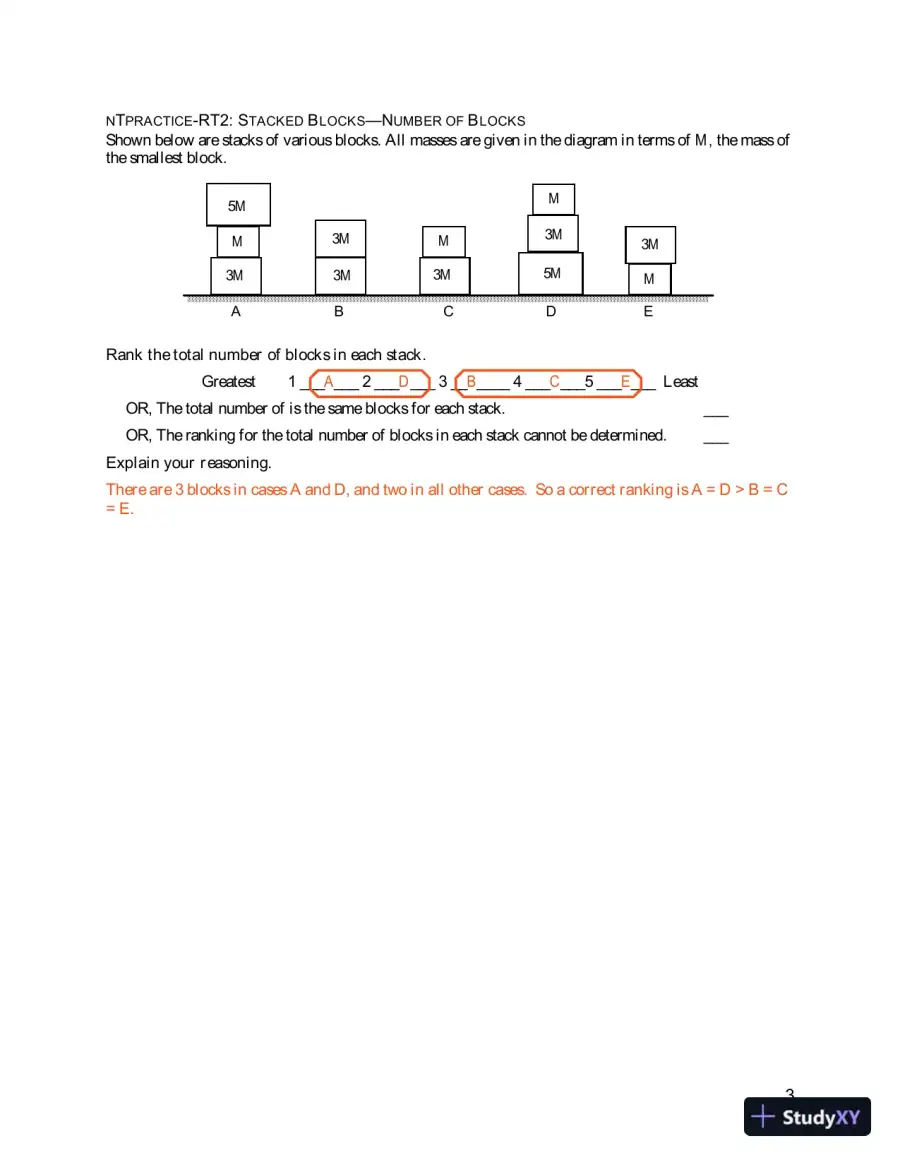 Solution Manual for Newtonian Tasks Inspired by Physics Education Research: nTIPERs, 1st Edition, page 5