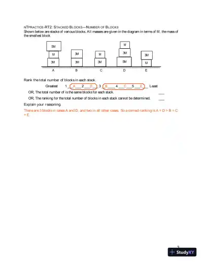 Solution Manual for Newtonian Tasks Inspired by Physics Education Research: nTIPERs, 1st Edition - Page 5 preview image