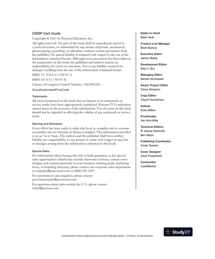 CISSP Cert Guide (2022), page 4