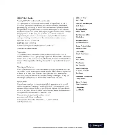 CISSP Cert Guide (2022) - Page 4 preview image