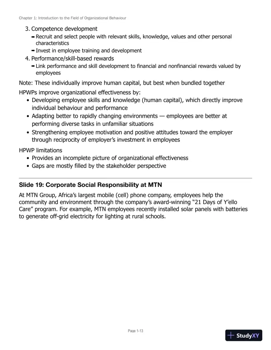 Lecture Notes for Canadian Organizational Behaviour, 10th Edition, page 14