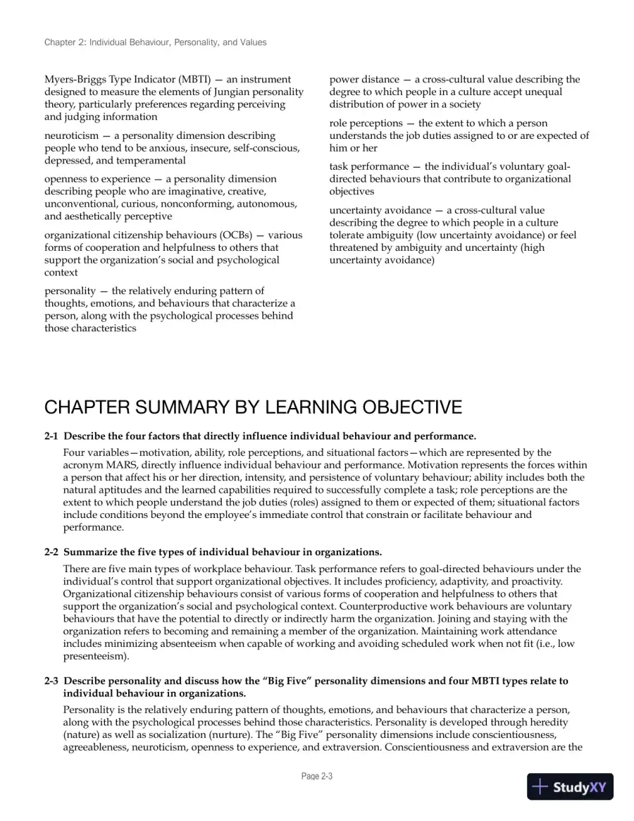 Lecture Notes for Canadian Organizational Behaviour, 10th Edition, page 19