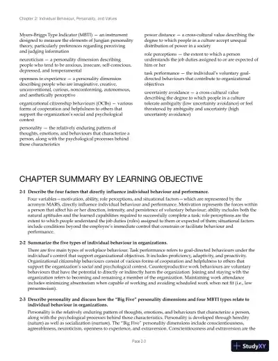 Lecture Notes for Canadian Organizational Behaviour, 10th Edition - Page 19 preview image