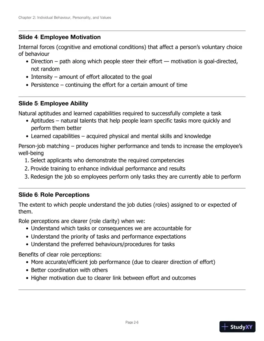 Lecture Notes for Canadian Organizational Behaviour, 10th Edition, page 22