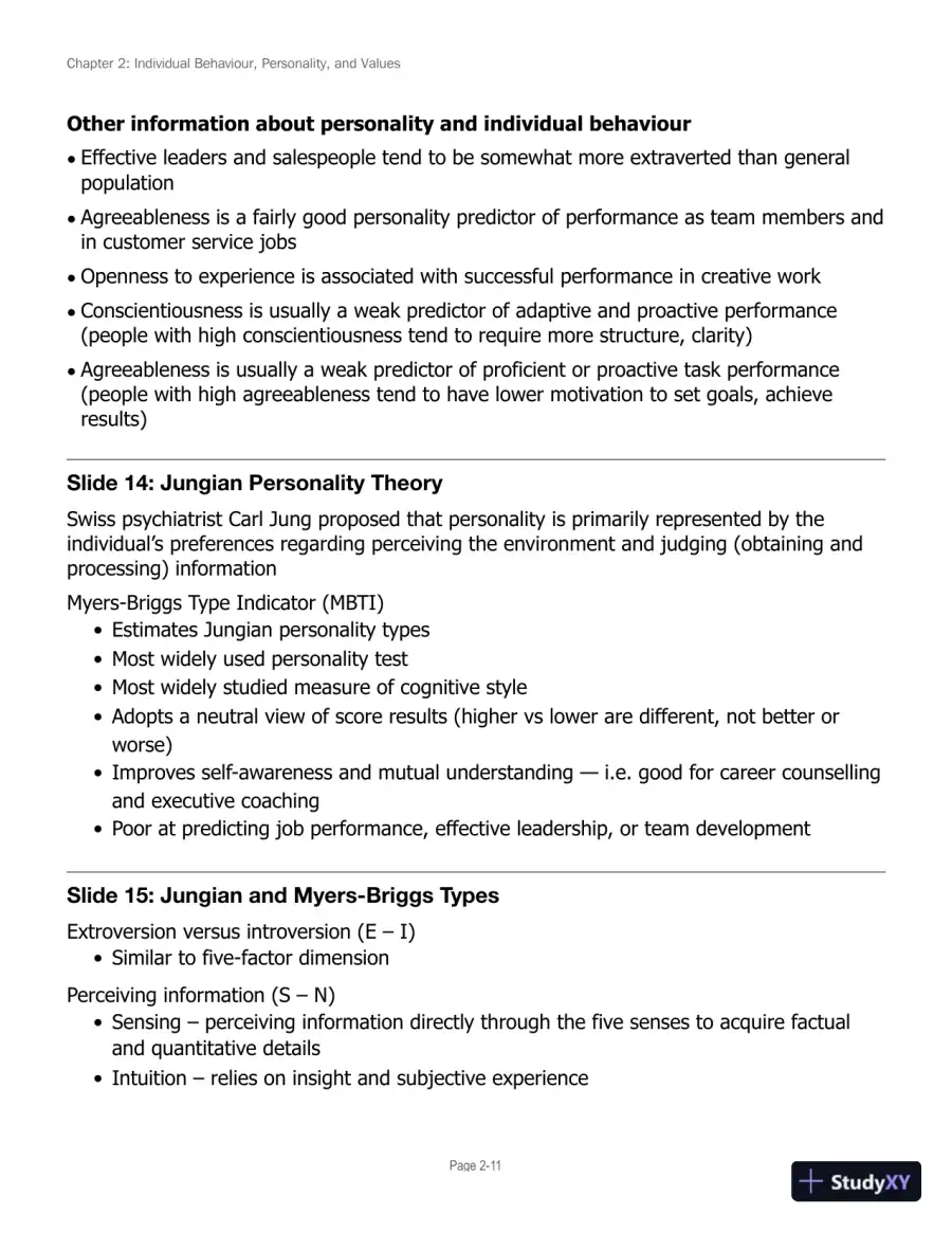 Lecture Notes for Canadian Organizational Behaviour, 10th Edition, page 27