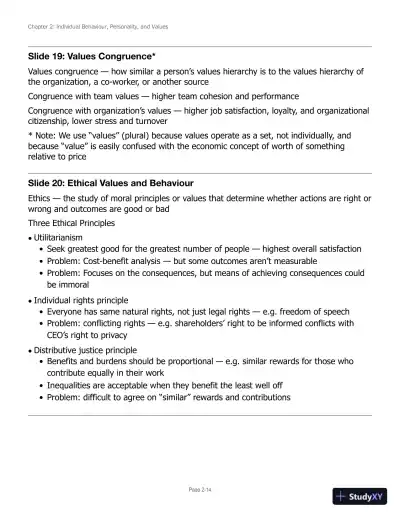 Lecture Notes for Canadian Organizational Behaviour, 10th Edition - Page 30 preview image