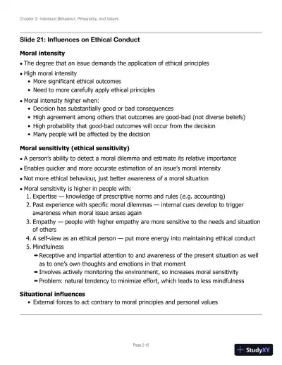 Lecture Notes for Canadian Organizational Behaviour, 10th Edition - Page 31 preview image