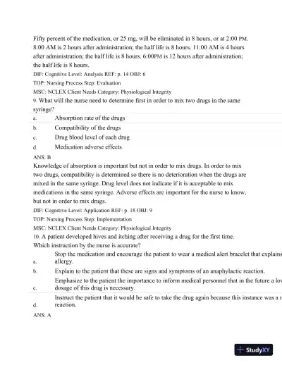 Test Bank For Basic Pharmacology For Nurses, 16e, 16th Edition - Page 14 preview image