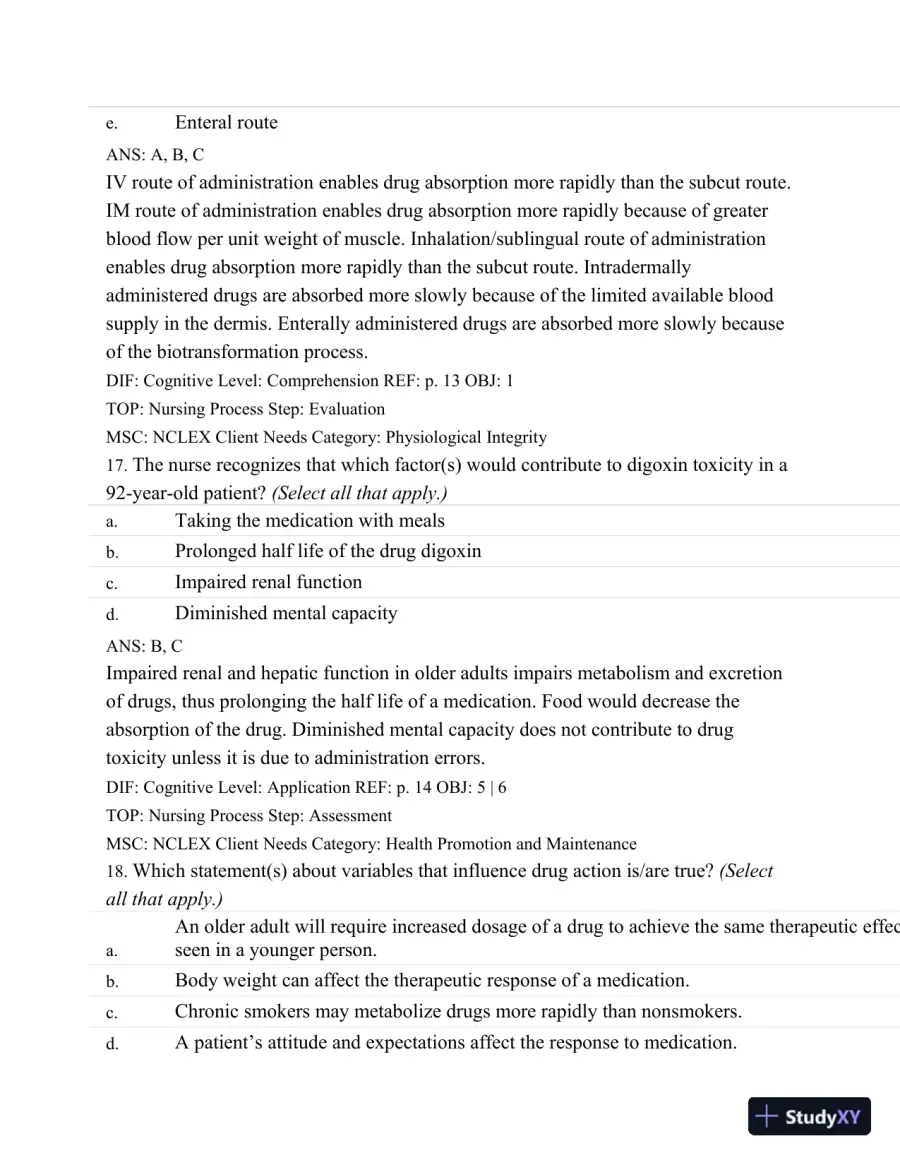 Test Bank For Basic Pharmacology For Nurses, 16e, 16th Edition, page 18