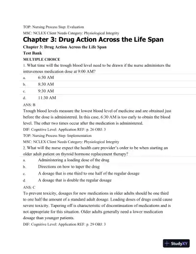 Test Bank For Basic Pharmacology For Nurses, 16e, 16th Edition - Page 20 preview image