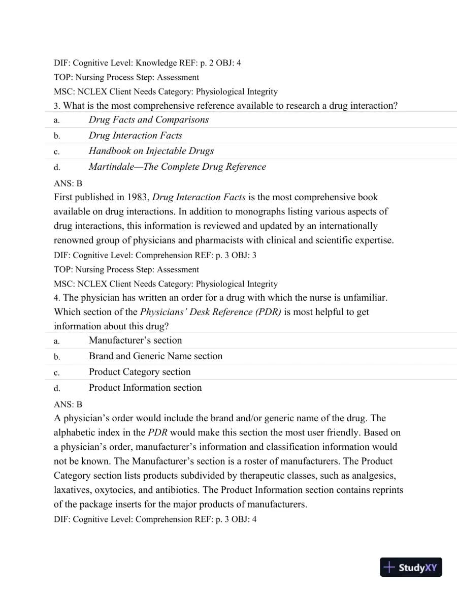 Test Bank For Basic Pharmacology For Nurses, 16e, 16th Edition, page 3