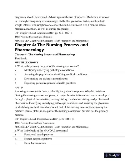 Test Bank For Basic Pharmacology For Nurses, 16e, 16th Edition - Page 31 preview image