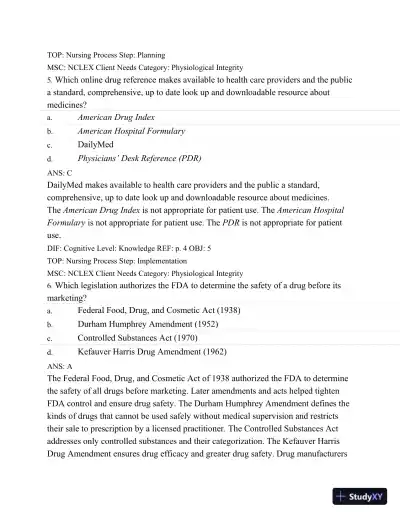 Test Bank For Basic Pharmacology For Nurses, 16e, 16th Edition - Page 4 preview image