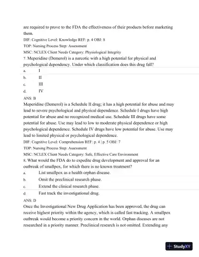Test Bank For Basic Pharmacology For Nurses, 16e, 16th Edition - Page 5 preview image