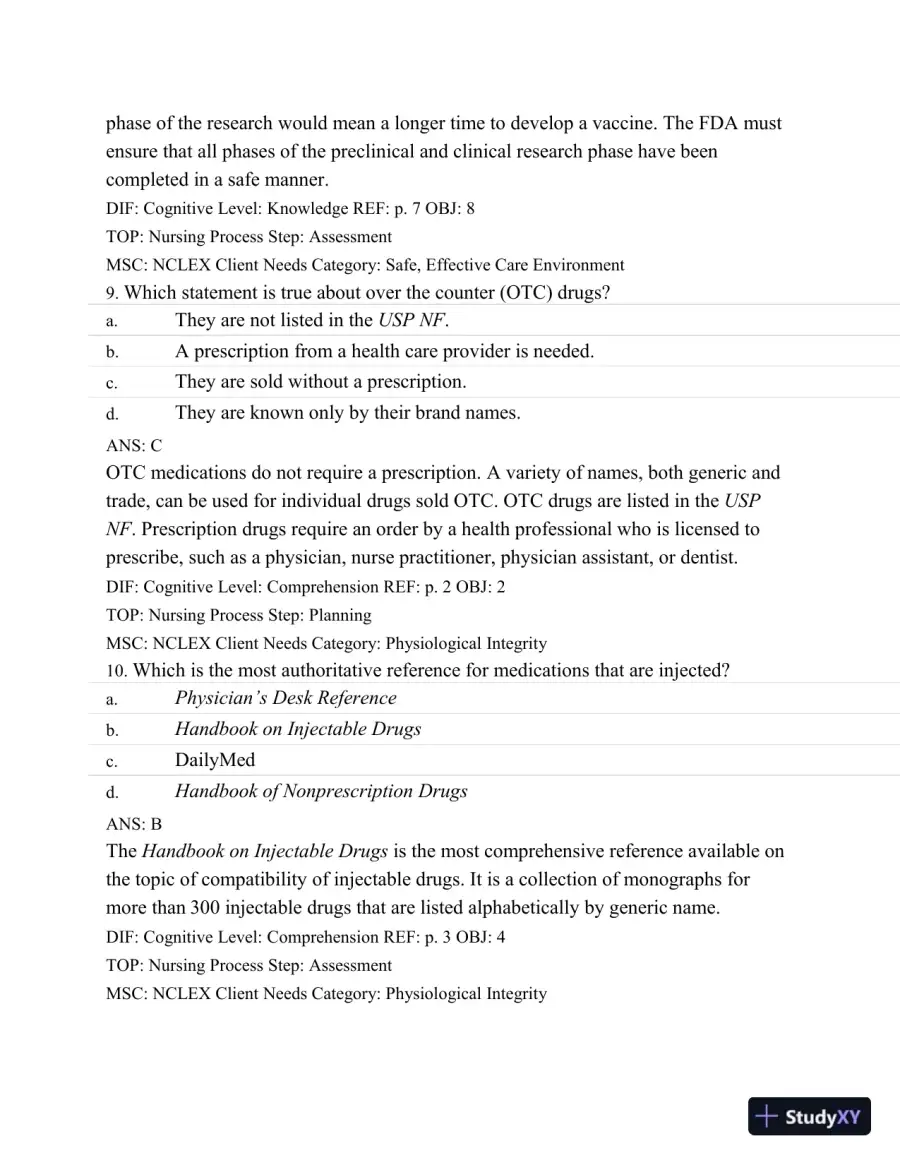 Test Bank For Basic Pharmacology For Nurses, 16e, 16th Edition, page 6