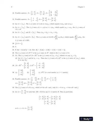 Solution Manual for Elementary Linear Algebra with Applications (Classic Version), 9th Edition - Page 12 preview image