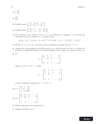Solution Manual for Elementary Linear Algebra with Applications (Classic Version), 9th Edition - Page 16 preview image