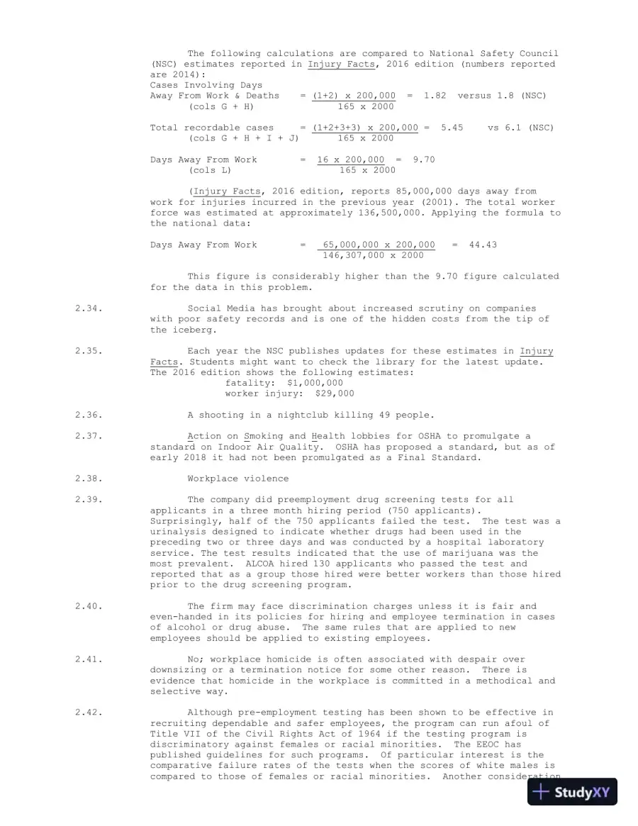 Solution Manual for Industrial Safety and Health Management, 7th Edition, page 9