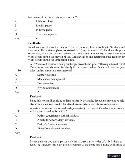 Test Bank For Fundamentals Of Nursing: Human Health And Function (Craven, Fundamentals Of Nursing: Human Health And Function), 7th Edition - Page 27 preview image