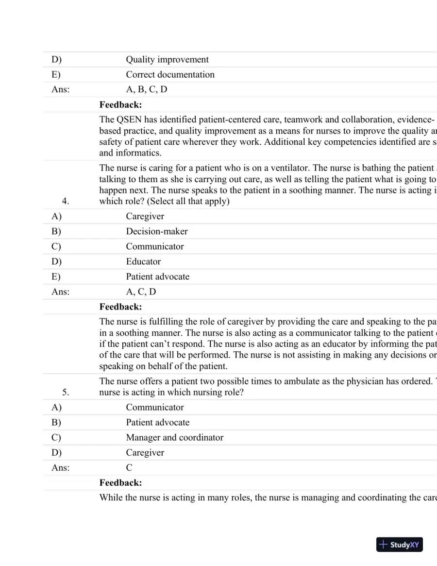 Test Bank For Fundamentals Of Nursing: Human Health And Function (Craven, Fundamentals Of Nursing: Human Health And Function), 7th Edition, page 3
